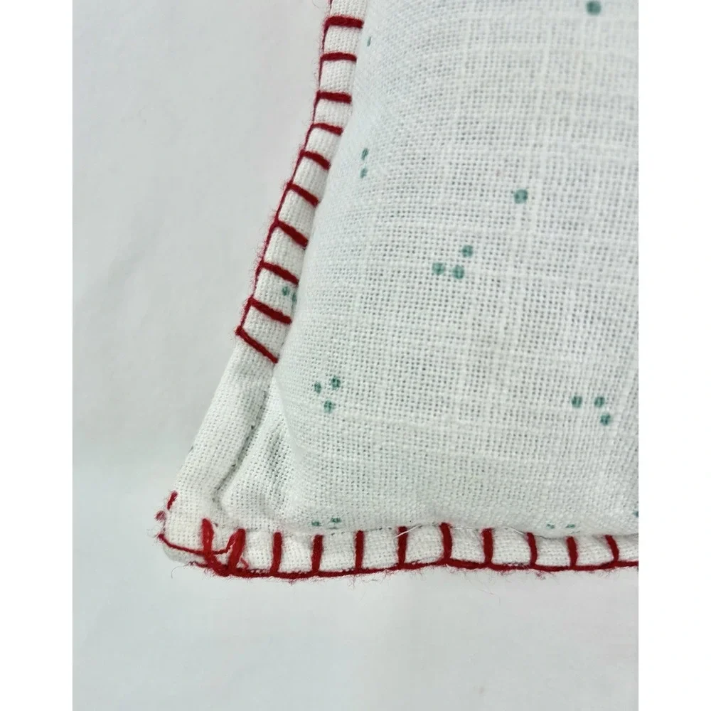 Pioneer Woman Home For The Holidays Christmas Pillow Embroidered Barn Cow‎ Tree⁠